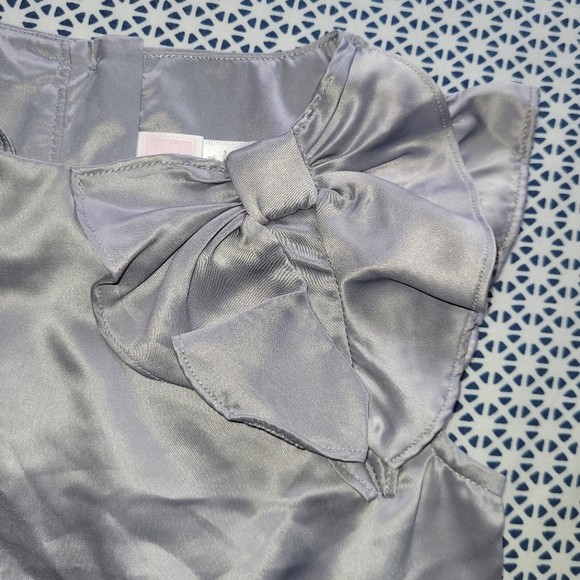 NWT Janie & Jack Silver Bow Toddler Girl 3T Top - Picture 2 of 7